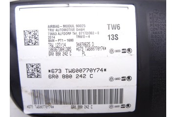 6R0880242C AIRBAG LATERAL DERECHO VOLKSWAGEN POLO V (6C1) Comfortline 2014 6R0880242C 213049 VOLKSWAGEN - 2