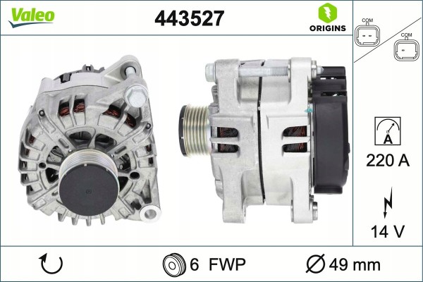 Alternator for DS DS 7 CITROEN BERLINGO BERLINGO MINIVAN C3 AIRCROSS I Catalog number of the part VIC 216315