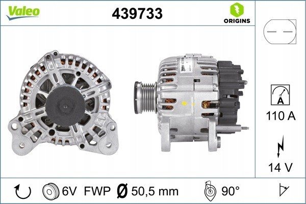 Alternator for AUDI A1 A3 SEAT ALTEA ALTEA XL IBIZA IV IBIZA IV SC Catalog number of the part VIC 183083