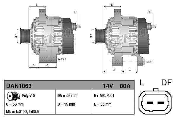 Alternator for CITROEN BERLINGO BERLINGO FIRST Van minivan BERLINGO Catalog number of the original 5705EL 5705GF 5705GG 5705GJ 5