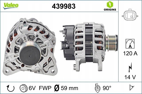 Alternator for DACIA DOKKER DOKKER MINIVAN DUSTER DUSTER SUV LODGY
