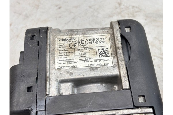 BMW 5 Gran Turismo F07 Optional packing heater webasto 2012 Catalog number of the part 64129350318