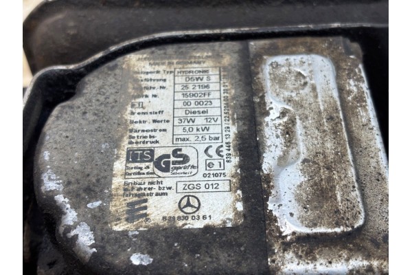 VITO MIXTO Box W639 Auxiliary Heater Webasto 2006 Catalog number of the part A6398302700