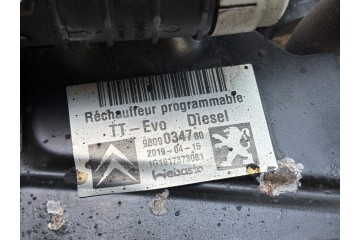 CITROEN JUMPY Box Additional heater for packaging webasto 2019 Catalog number of the part 9809034780