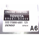 8966102A60  CENTRALITA MOTOR UCE TOYOTA COROLLA (E12) 2.0 D-4D Sol Berlina 2004 8966102A60 208423 TOYOTA - 1