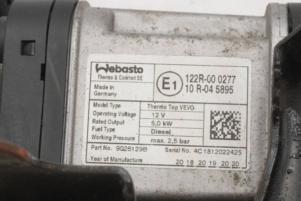 PARKING HEATER WEBASTO VW TOURAN III 1K0815007CJ 9026129B Version European