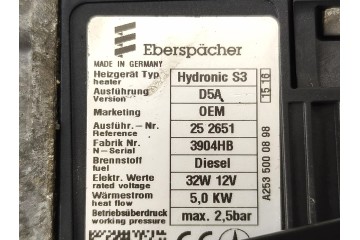 Parking heater Webasto diesel Mercedes GLC X253 253 2015 Catalog number of the original 3904HB 252651 2535000898 2535000698 A253