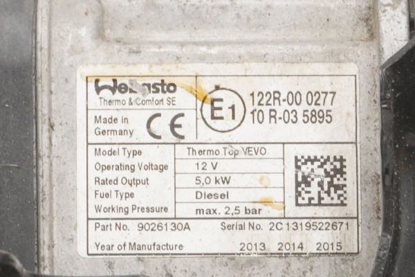 Calefactor estacionario WEBASTO para VW Caddy III y Touran I 1K0815065