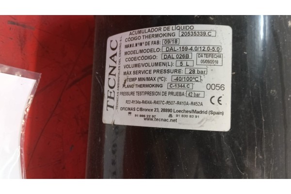TANK REFRIGERATION UNIT THERMO KING F3 DAL 159 4 0 NO 726 031 Catalog number of the part DAL 159 4 0