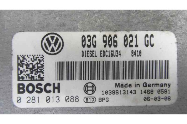 03G906021GC CENTRALITA MOTOR UCE VOLKSWAGEN TOURAN (1T1)