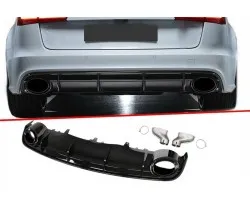 Difusor trasero para parachoques A6 C7 LIFT 15-18 estilo RS6 negro brillo