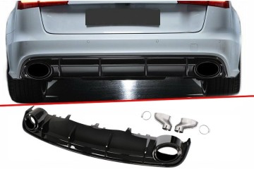 Rear bumper diffuser A6 C7 LIFT 15 18 RS6 look refill black gloss