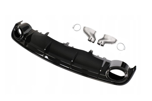 Rear bumper diffuser A6 C7 LIFT 15 18 RS6 look refill black gloss Catalog number of the part ADZTA6C7LIFTRS