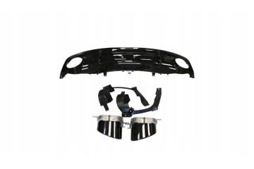 Rear bumper diffuser A6 C7 LIFT 15 18 RS6 look refill black gloss Part manufacturer no brand
