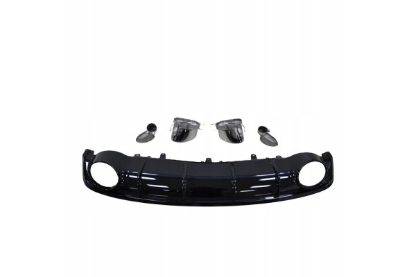 Rear bumper diffuser A6 C7 LIFT 15 18 RS6 look refill black gloss Quality of parts according to GVO Z replacement