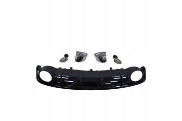 Rear bumper diffuser A6 C7 LIFT 15 18 RS6 look refill black gloss Quality of parts according to GVO Z replacement