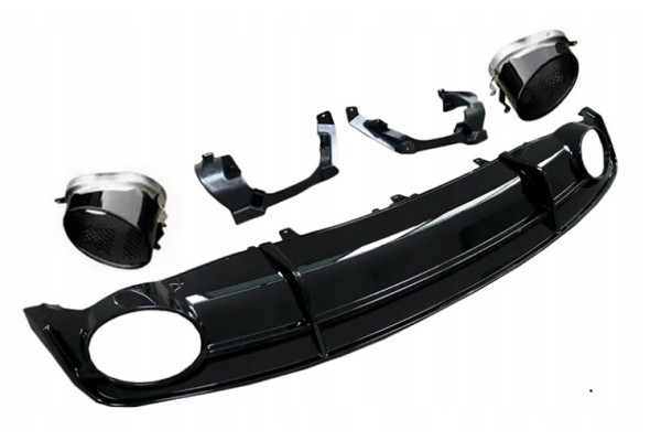 Rear bumper diffuser Audi A7 SLINE 15 18 RS look RS7 full black gloss Catalog number of the part ADZTA7LIFTSLINERS