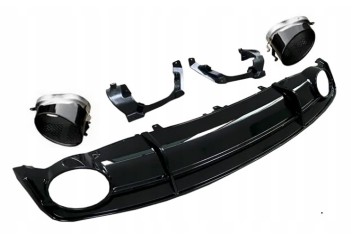 Rear bumper diffuser Audi A7 SLINE 15 18 RS look RS7 full black gloss Catalog number of the part ADZTA7LIFTSLINERS