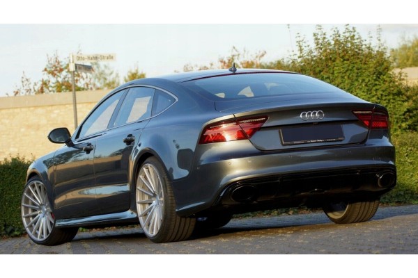 Rear bumper diffuser Audi A7 SLINE 15 18 RS look RS7 full black gloss Quality of parts according to GVO Z replacement