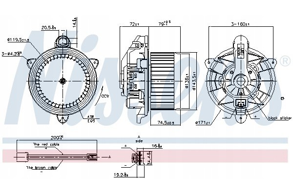 Indoor fan NISSENS 87559 EAN GTIN 5707286433588