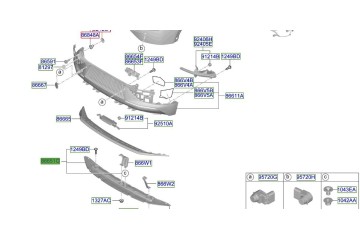 Rear bumper bottom cover Kia EV6
