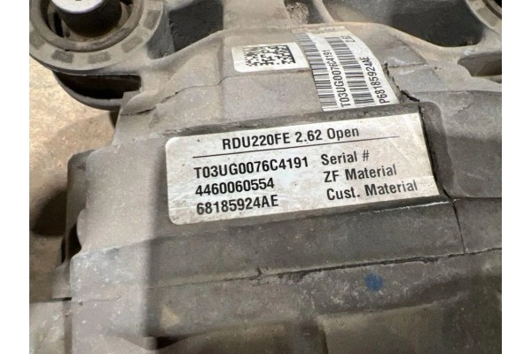 Rear reducer DODGE CHARGER T03UG0076C4191 2016 Car type passenger cars