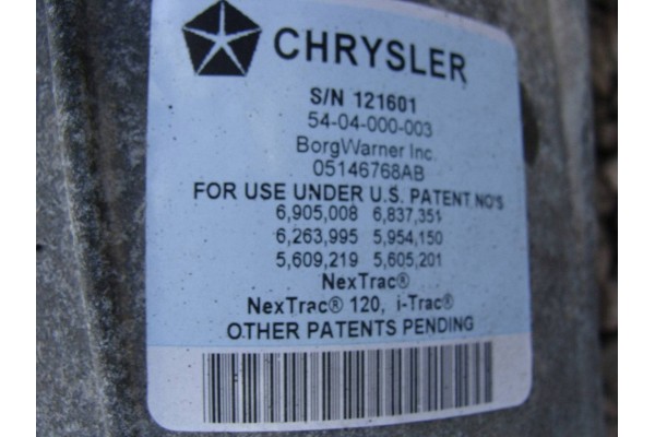 REAR AXLE FIAT FREEMONT DODGE JOURNEY 05146768AB Catalog number of the original 6905008