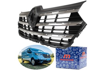 GRILL DUMMY RADIATOR GRILLE FOR RENAULT TRAFIC IV 4 2021 2024 FULL CHROME