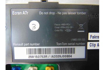 259153753R PANTALLA MULTIFUNCION RENAULT SCENIC III (JZ) Emotion 2009 259153753R 184894 RENAULT - 2