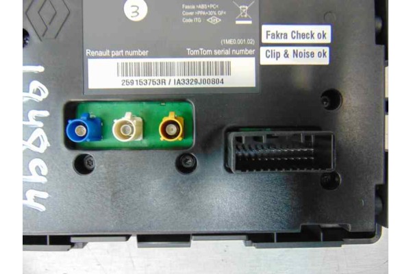 259153753R PANTALLA MULTIFUNCION RENAULT SCENIC III (JZ) Emotion 2009 259153753R 184894 RENAULT - 3