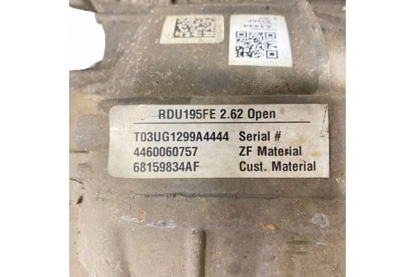 2019 Dodge Challenger Rear Differential 68159834AF Catalog number of substitutes RDU195FE
