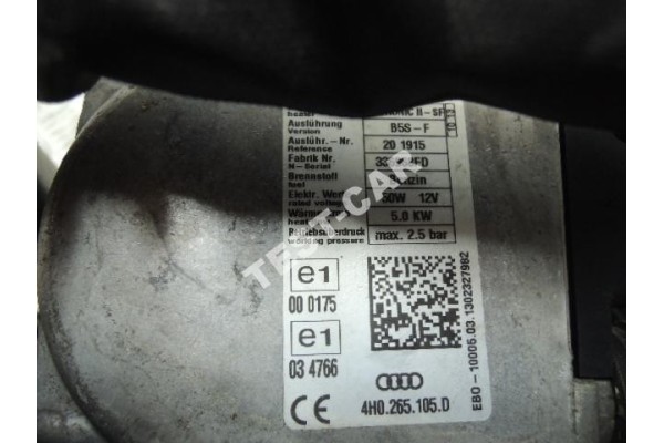 AUDI A8 D4 parking heater webasto 4H0265105D Part manufacturer no brand