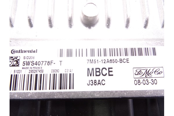 7M5112A650BCE  CENTRALITA MOTOR UCE FORD FOCUS BERLINA (CB4) Trend 2009 7M5112A650BCE 207943 FORD - 1