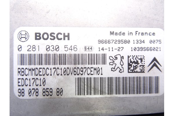 9807885980  CENTRALITA MOTOR UCE CITROEN BERLINGO COMBI X 2015 9807885980 212928 CITROEN - 1