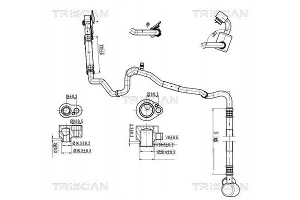 AIR CONDITIONING CABLE 9010 29001 TRISCAN VW LOAD UP Packaging status original