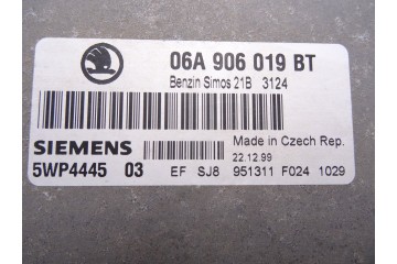 06A906019BT  CENTRALITA MOTOR UCE SKODA OCTAVIA BERLINA (1U2) 1.6 GLX (74kW) 2000 06A906019BT 212500 SKODA - 1