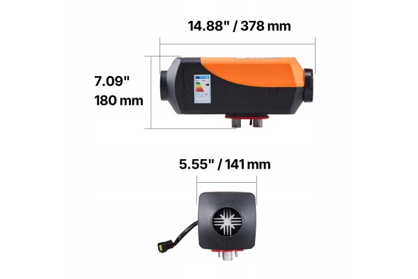 AIR HEATER VEVOR DIESEL 12 24V 5 8KW PILOT LCD 10L TANK Part manufacturer Vevor