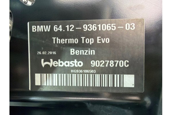 BMW 5 G30 G31 G05 G07 WEBASTO PARKING HEATER PETROL 9361065 Car type passenger cars