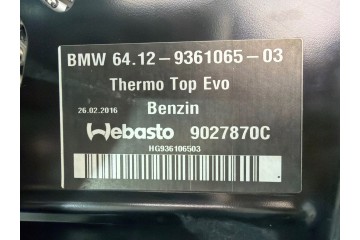 BMW 5 G30 G31 G05 G07 WEBASTO PARKING HEATER PETROL 9361065 Car type passenger cars