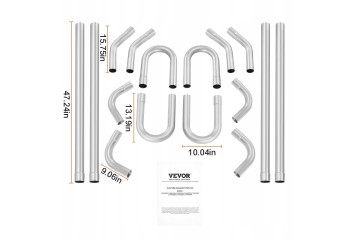 Tubo de Escape Universal Diámetro 5,72 cm Grosor de Pared 0,15 cm Tubo