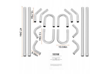 Tubo de Escape Universal Diámetro 5,72 cm Grosor de Pared 0,15 cm Tubo
