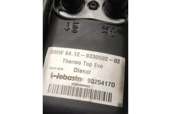 Webasto BMW X6 F16 F86 9330592 3 0L diesel 280kW 2016 Catalog number of the original 9330592