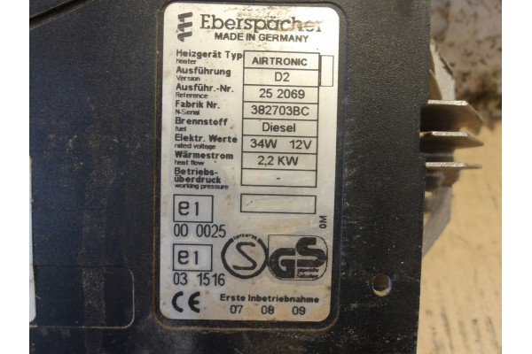 PARKING HEATER PEUGEOT EXPERT II 12 PIN 252069 Quality of parts according to GVO O original with manufacturer s logo OE