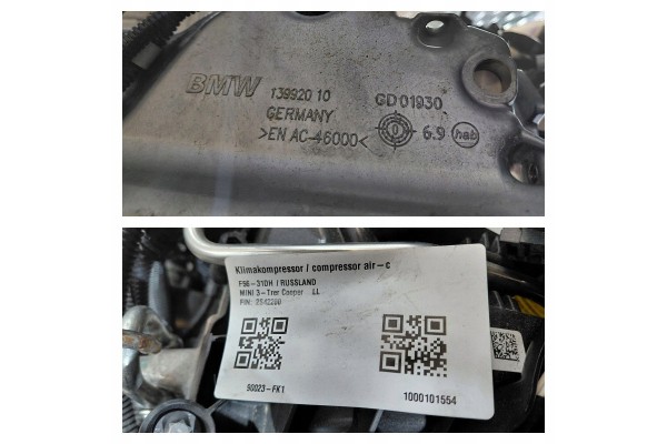 Motor B38 B38A15A 1.5 140CV 5A07713 Kilometraje 35KM BMW F40 F44 X1 X2