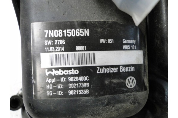 Webasto Auxiliary Heater for VW Sharan Seat Alhambra 7N0 Part Number 7N0815065N Quality of parts according to GVO O original wit