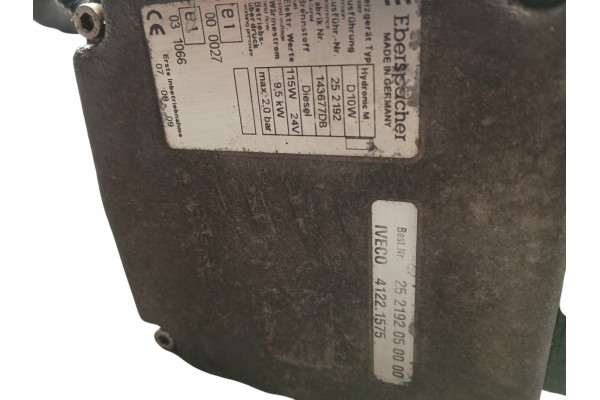 PARKING HEATING WEBASTO EBERSPAECHER 10 IVECO STRALIS OE 252191050000 Catalog number of the part 252191050000