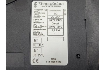 PARKING HEATER MAN TGL TGX 81619006413 Packaging status no packaging