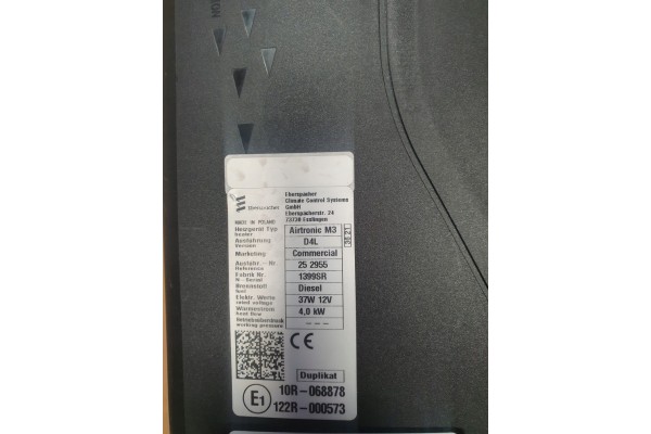 Airtronic m3 d4l Eberspacher Diesel 12V 37W 4 0 kw Catalog number of the part 252955