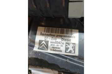 PARKING HEATING 9809034780 Toyota ProAce II 2016 Catalog number of substitutes 9809034780