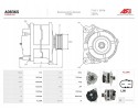 A0836S ALTERNATOR IVECO DAILY 35C17 3 0 D DAILY 35C17P 3 0 D DAILY Alternator charging current 210 A